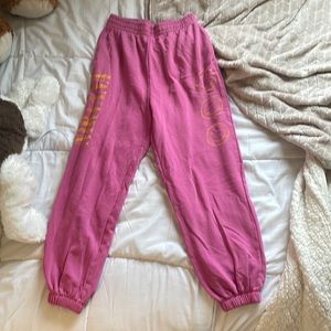 Pink nirvana sweat pants from H&M, worn a few times, not super pigmented